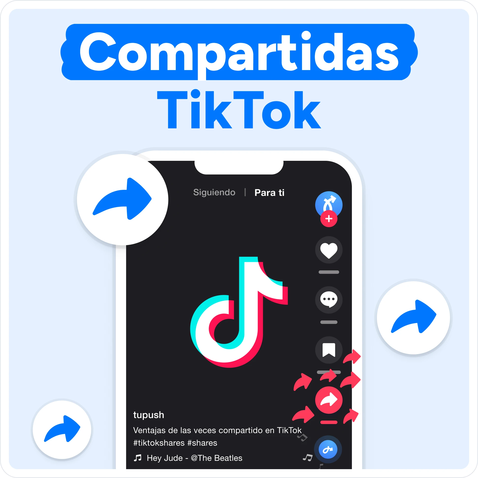 Comprar compartidos de TikTok Mockup