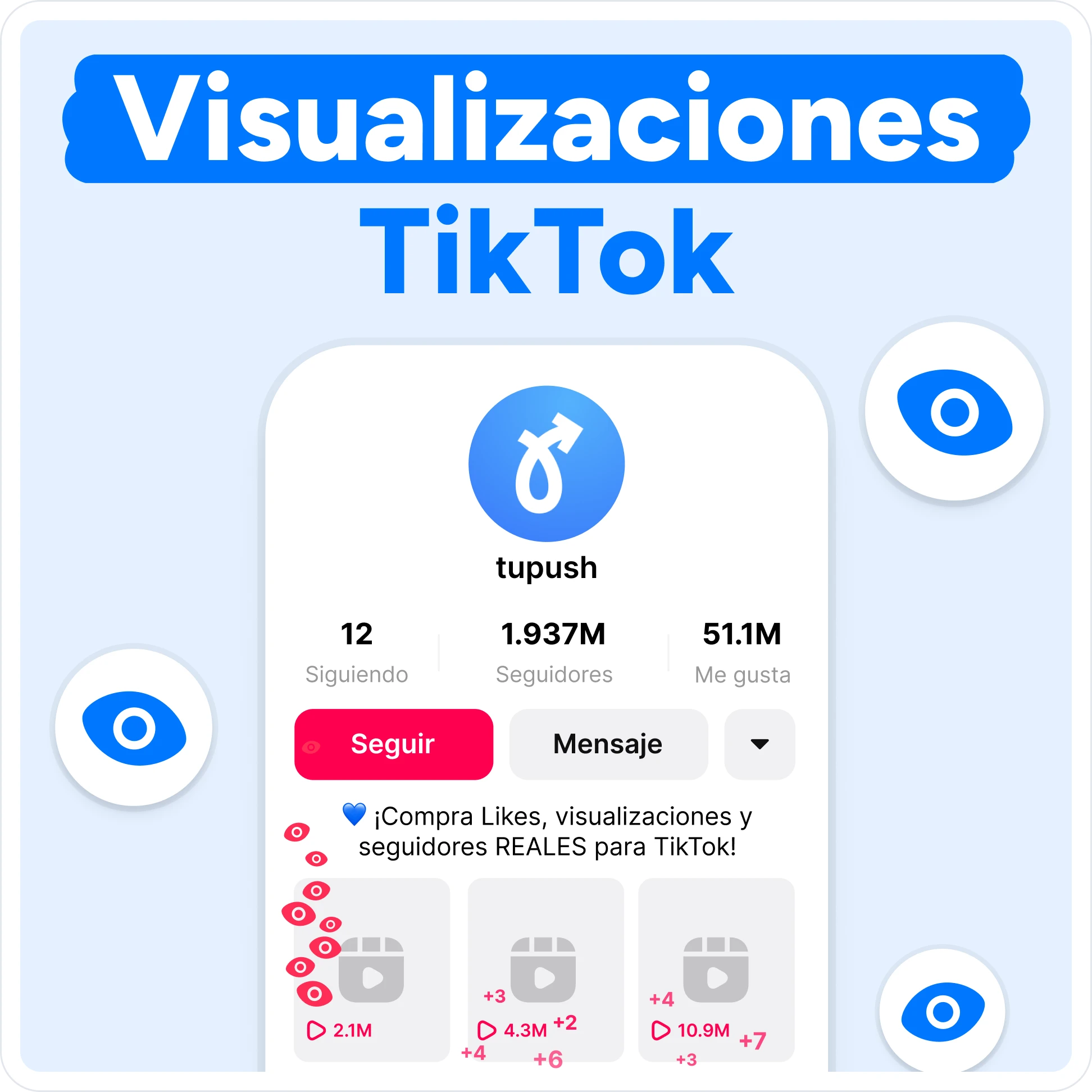 Comprar visualizaciones de TikTok Mockup