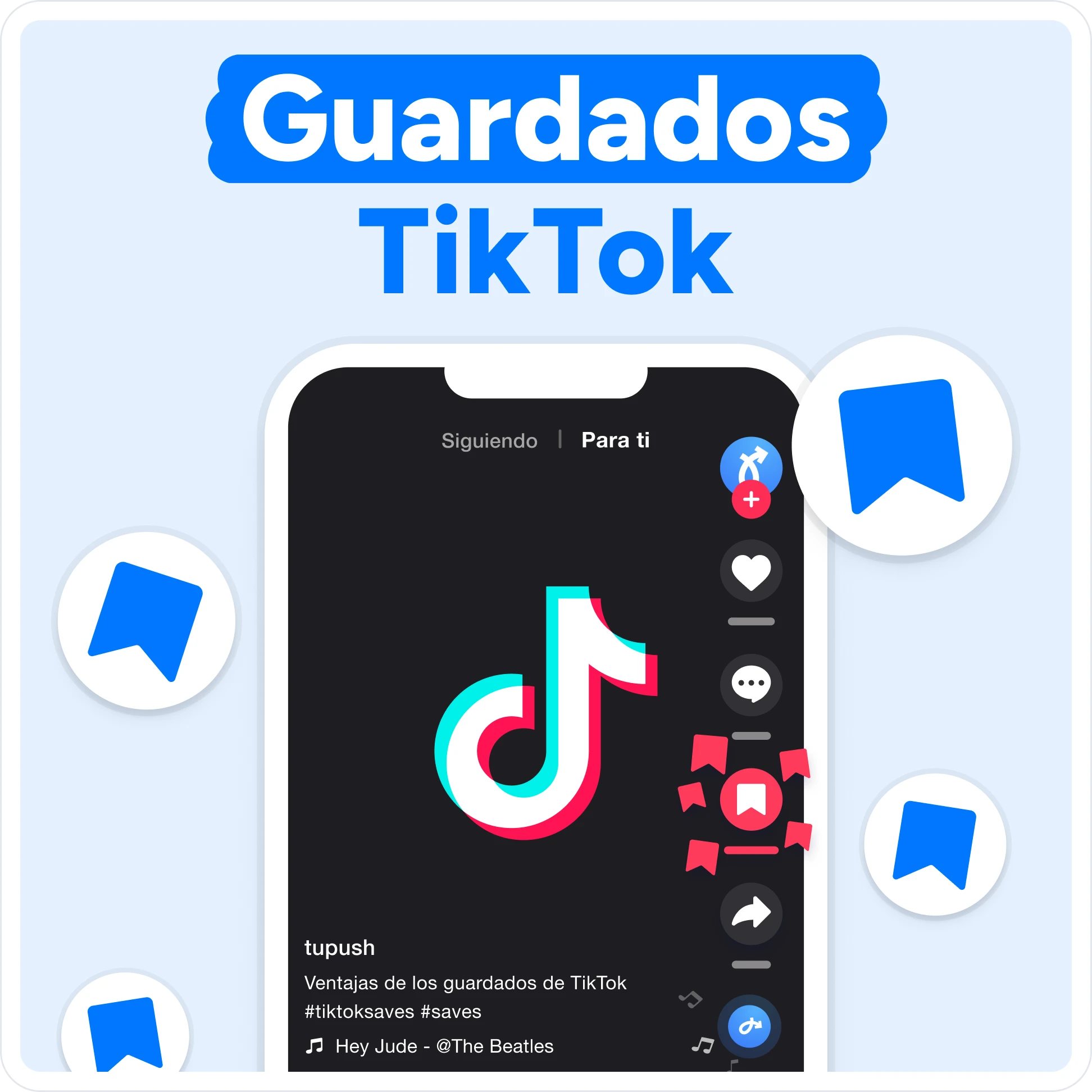 Comprar guardados de TikTok Mockup