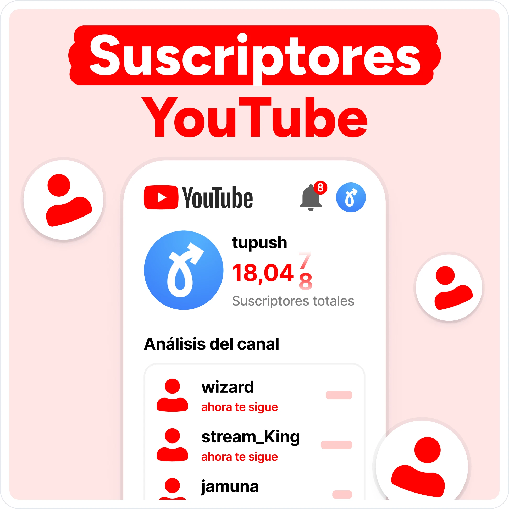 Comprar suscriptores de YouTube Mockup
