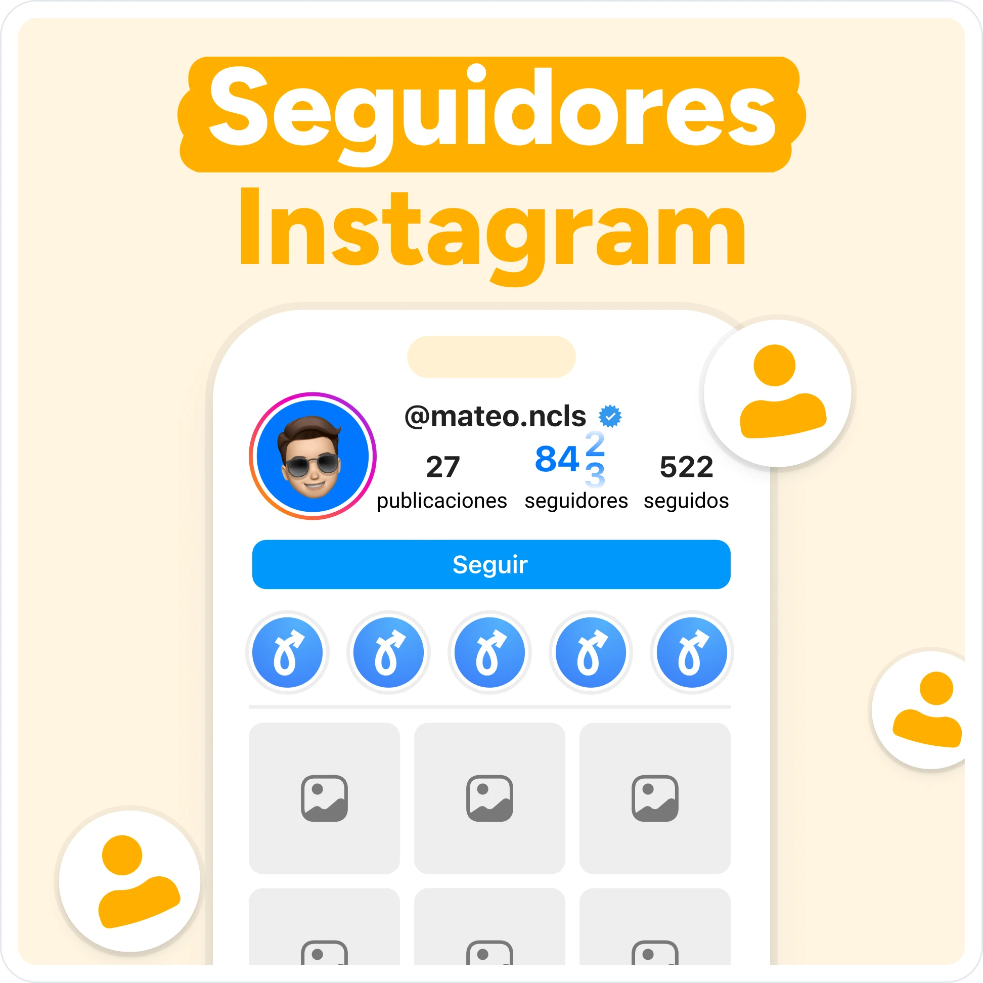 Comprar seguidores de Instagram Mockup
