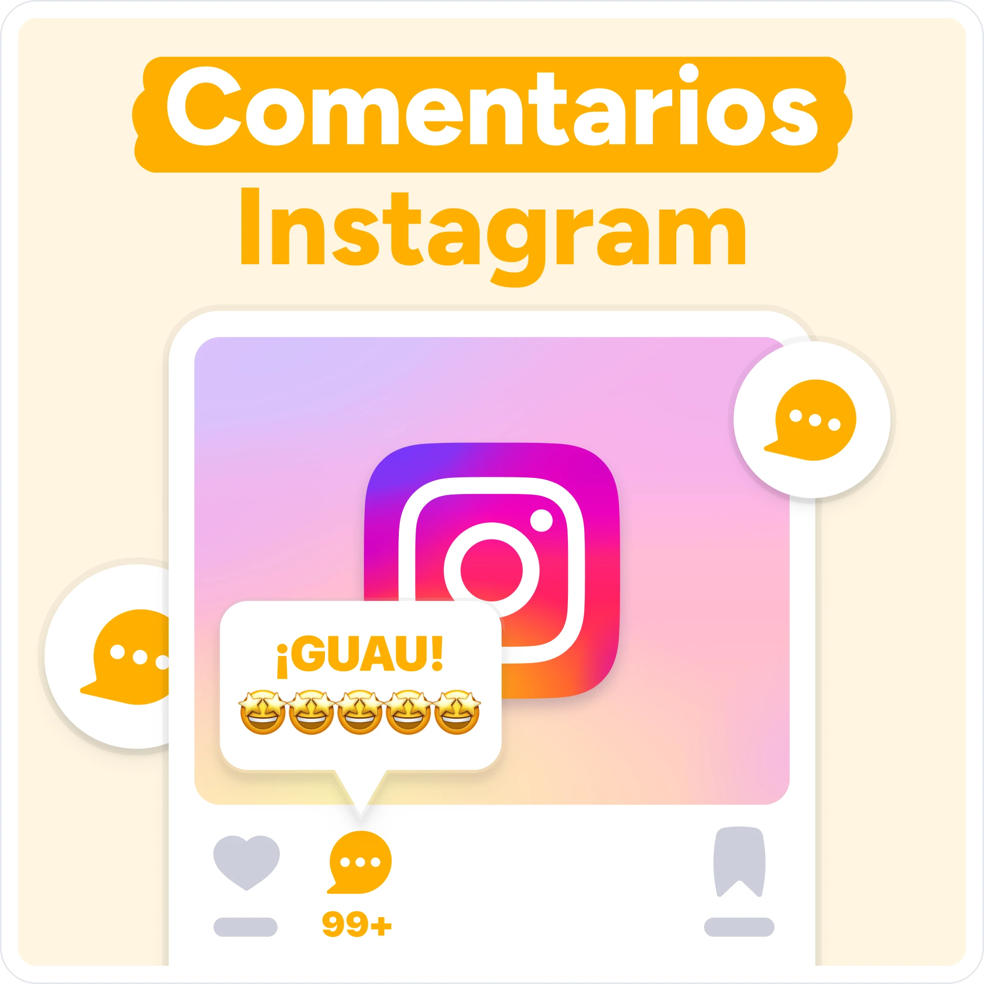 Comprar comentarios de Instagram Mockup