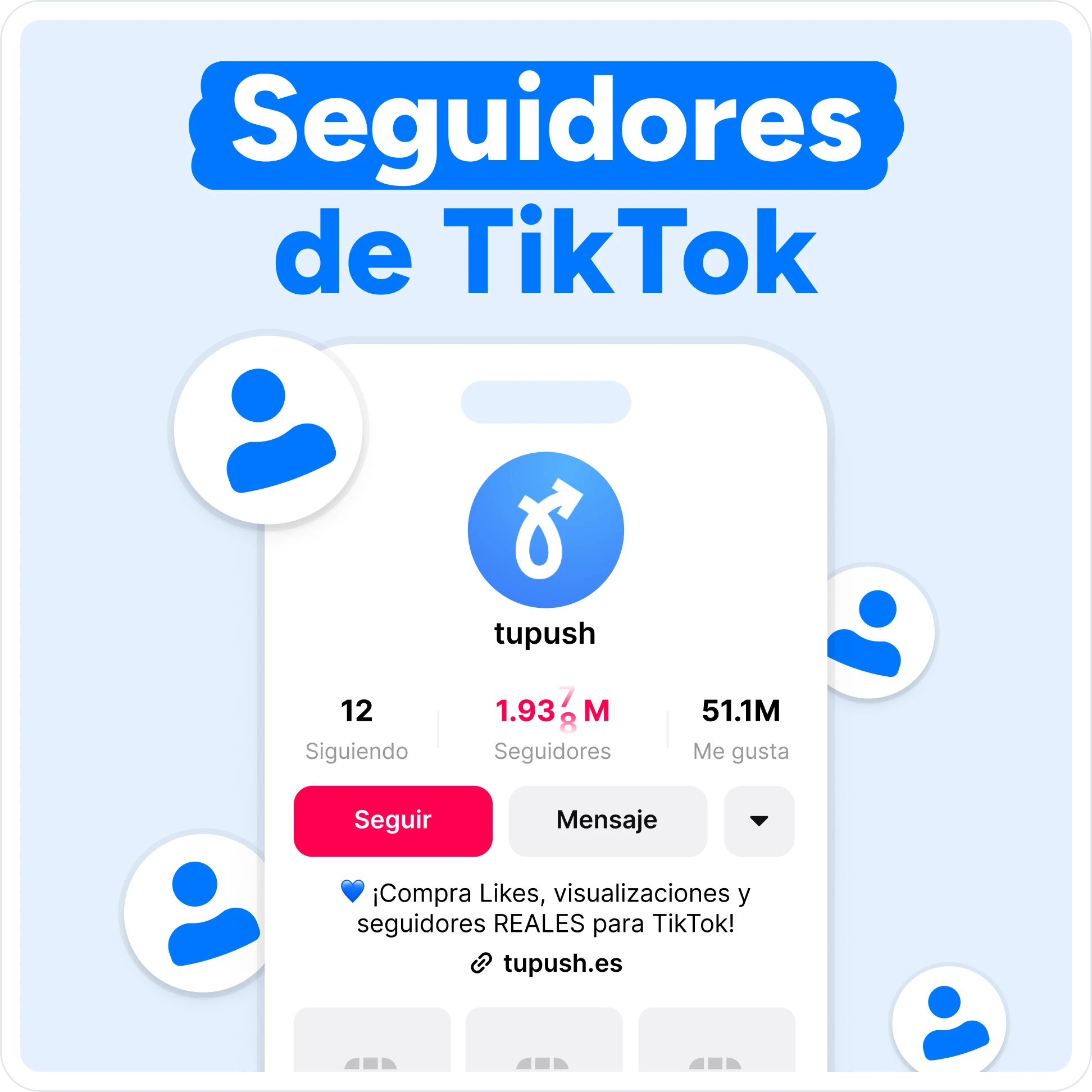 Comprar seguidores de TikTok Mockup
