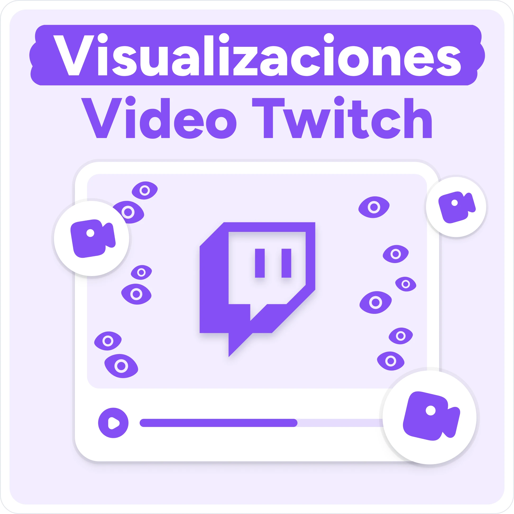 Comprar visualizaciones de vídeos de Twitch Mockup