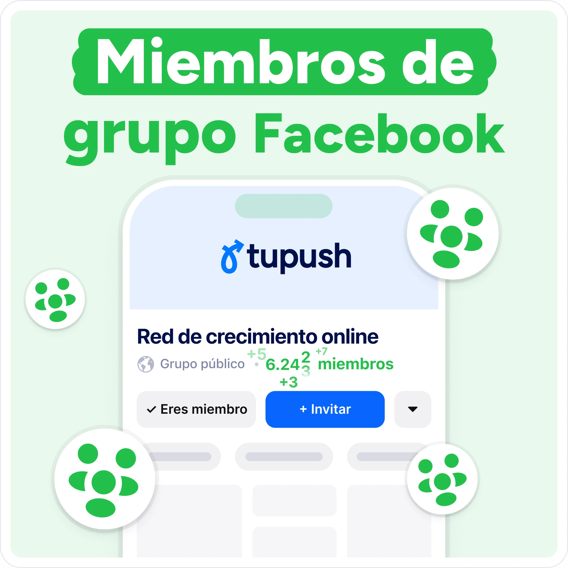 Comprar miembros para grupos de Facebook Mockup