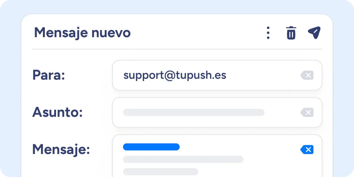 Soporte por e-mail