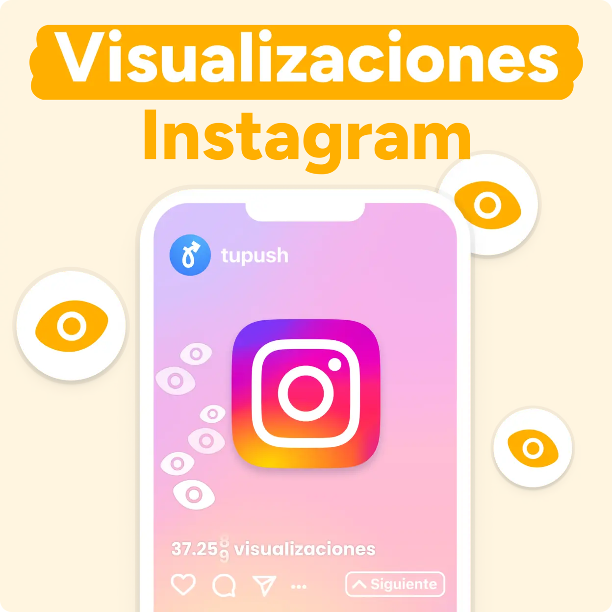 Comprar visualizaciones de Instagram Mockup