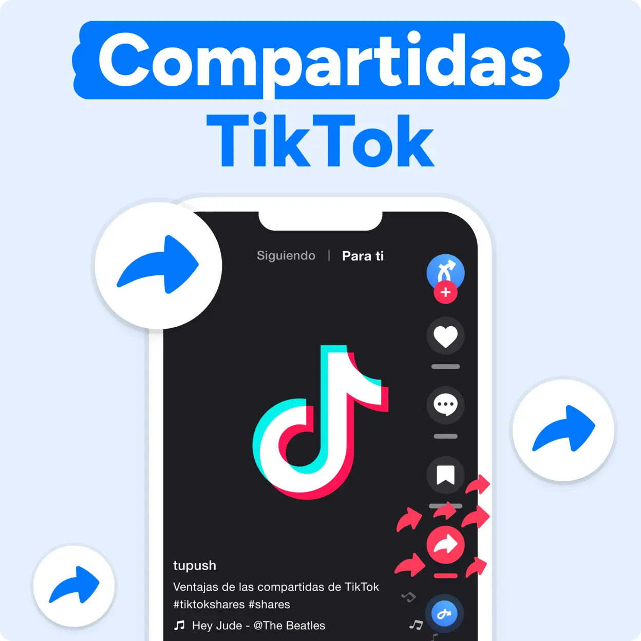 Comprar compartidas de TikTok Mockup