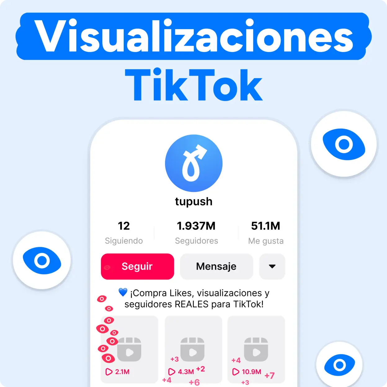 Comprar visualizaciones de TikTok Mockup