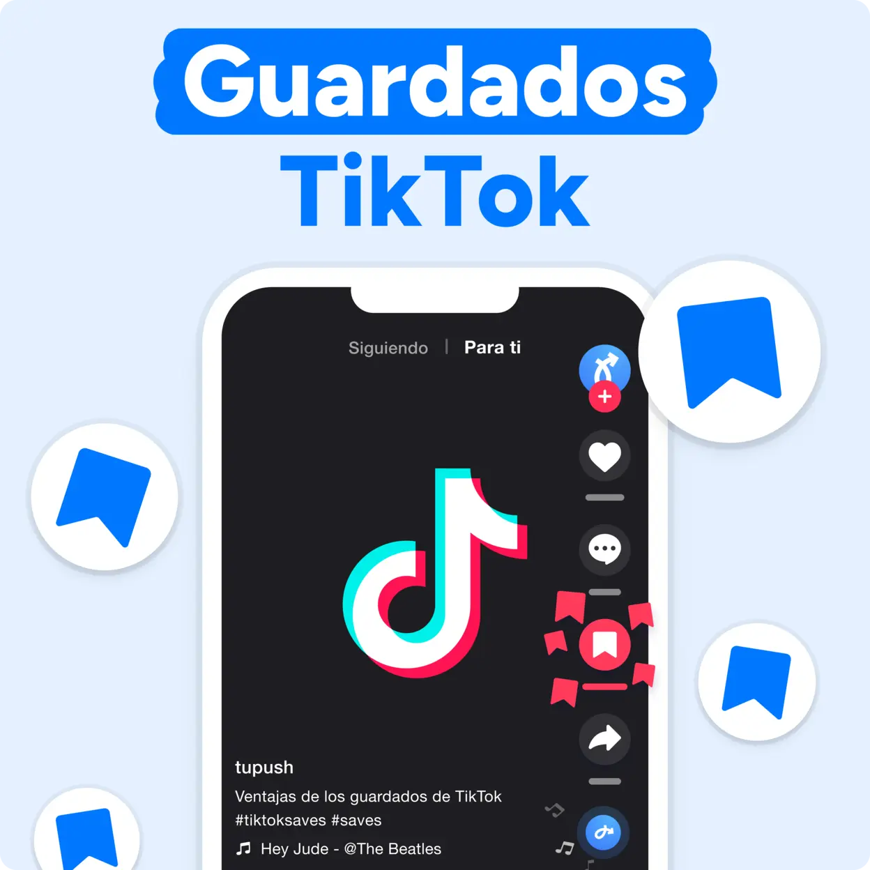 Comprar guardados de TikTok Mockup