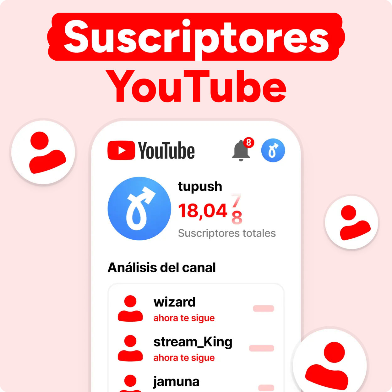 Comprar suscriptores de YouTube Mockup