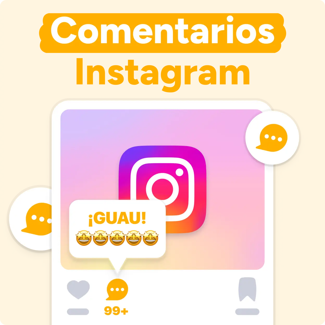 Comprar comentarios de Instagram Mockup